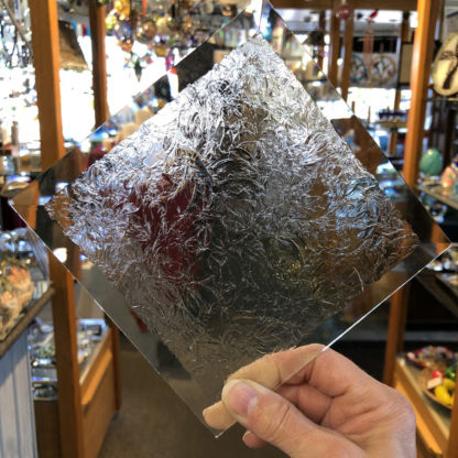 6" x 6 " Glue Chip Square Bevel Glass - Image 2