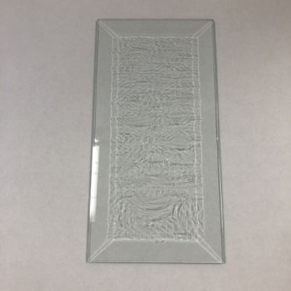 M#581GC Rectangle Bevel Glass 3 7/16"  x 6 7/8" Glue Chip
