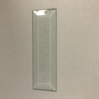 N#582GC Rectangle Bevel Glass 1 15/16"  x 6 3/8" Glue Chip