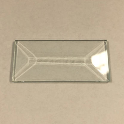 B#586GC-B Rectangle Bevel Glass 1 1/16"  x 2 3/16" Glue Chip Seconds