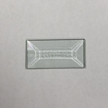 CC#589GC Rectangle Bevel Glass 1 3/16"  x 2 7/16" Glue Chip