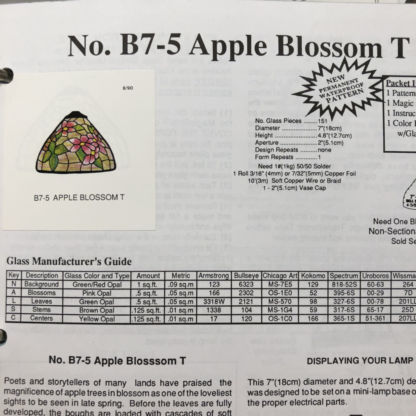 Worden B7-5 Apple Blossom Lamp Pattern - Image 2