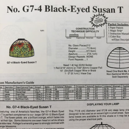 Worden G7-4 Black-Eye Susan Lamp Pattern - Image 2