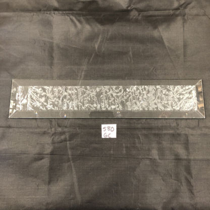L#580GC Rectangle Bevel Glass 2 7/16"  x 11 3/4" Glue Chip