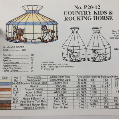 Worden P20-12 Country Kids & Rocking Horse Lamp Pattern - Image 2