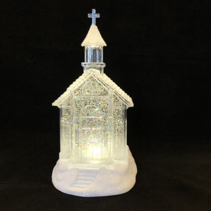 Lighted LED Shimmer Church - Image 2