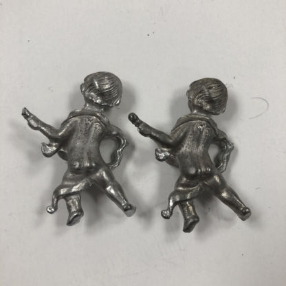 3-D Cherub with Mandolin Lead Casting Set of 2 - Image 4