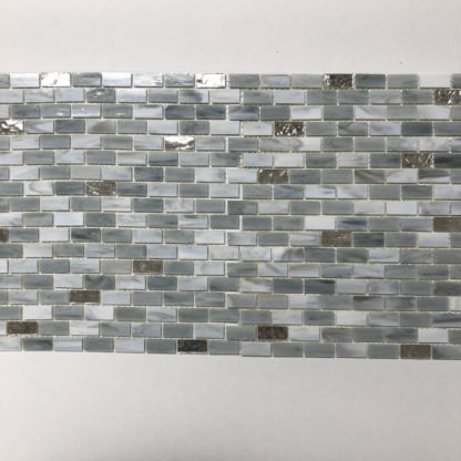 Mosaic Glass Tile MIR01 - Grey -2 Tile Sheets - Image 2