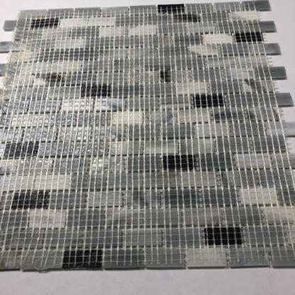Mosaic Glass Tile MIR01 - Grey -2 Tile Sheets - Image 3