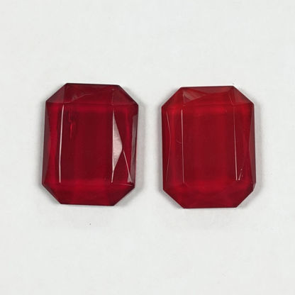 Faceted Octagonal 19 x 24mm Jewel-Red