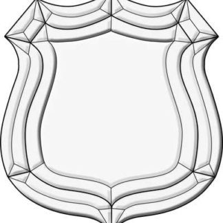 Clear Beveled Glass Cluster - MEC236 Police Badge