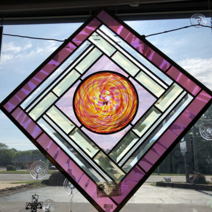 3-D Handblown Glass Medium Rondel #LR801 - Image 2