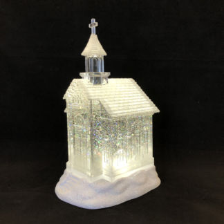 Lighted LED Shimmer Church