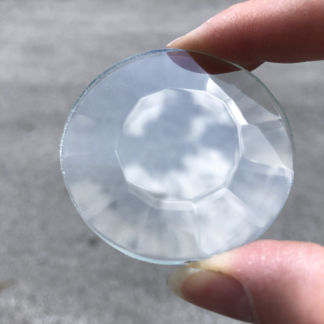 Clear Circle Faceted Bevel-2"