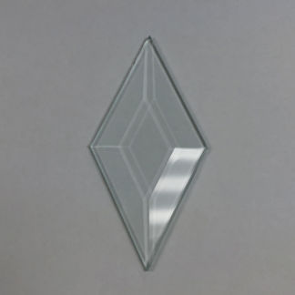Diamond Bevel Glass 2" x 4" Clear