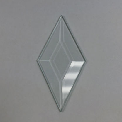 Diamond Bevel Glass 2" x 4" Clear