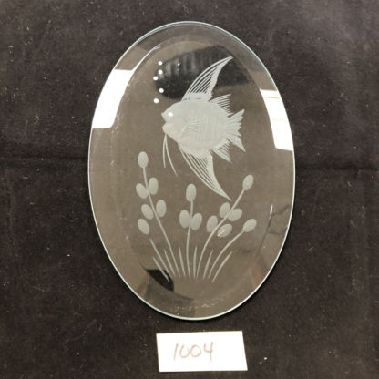 CF1004-Engraved 4 x 6" Oval Bevel Fish