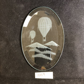 CF1009-Engraved 4" x 6" Oval Bevel Hot Air Balloon