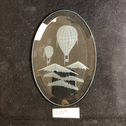 CF1009-Engraved 4" x 6" Oval Bevel Hot Air Balloon