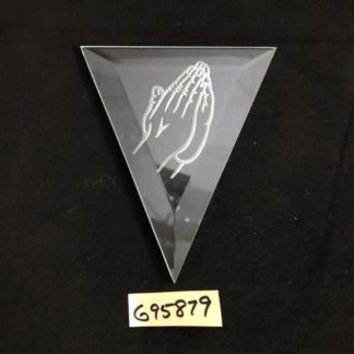 CFG95879PH - Engraved Triangle Bevel Praying Hands
