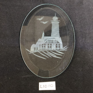 CF1010 -Engraved 4" x 6" Oval Bevel Lighthouse