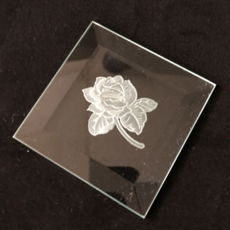 CFG33R -Engraved 3" Square Bevel Rose
