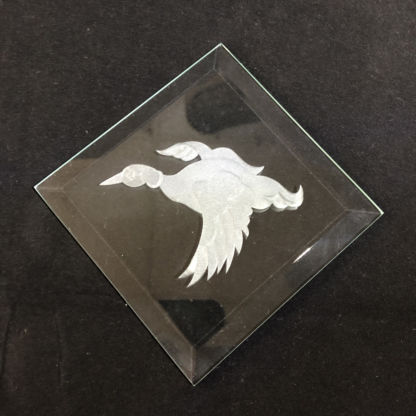 CF -Engraved 4" Square Bevel Flying Duck