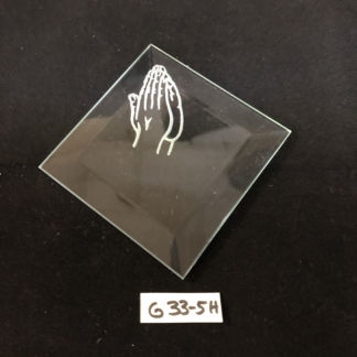CFG33H -Engraved 3" Square Bevel Praying Hands