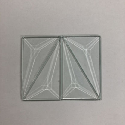 1/4 of 3 x 5 Diamond Bevel Glass Set of 2 - Image 3