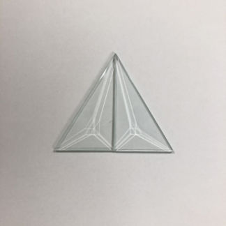 1/4 of 3 x 5 Diamond Bevel Glass Set of 2