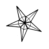 Clear Medium Star Bevel Cluster - 14092