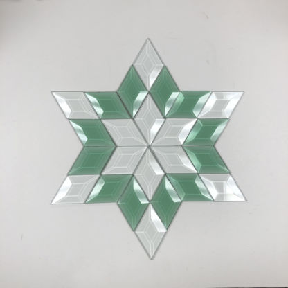 MMS 9000 Colored and clear beveled glass star cluster