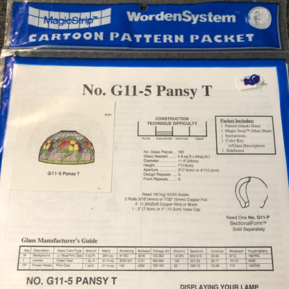 Worden G11-5 Pansy Lamp Pattern