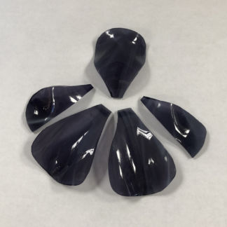 3-D Glass Iris Petals - Purple