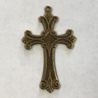Ant. Brass 3-D Cross - FA181