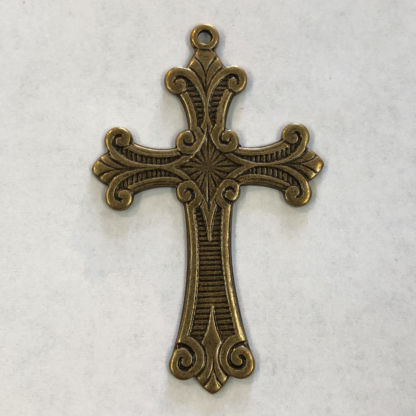 Ant. Brass 3-D Cross - FA181