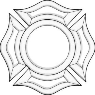 Clear Beveled Glass Cluster - MEC235 Fireman Badge
