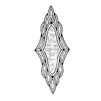 Glue Chip Beveled Glass Cluster -KB958