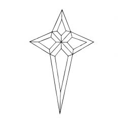 Star Beveled Glass Cluster - 1422EA09
