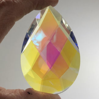 Teardrop Faceted Dichroic Jewel 50mm x 75mm - Y