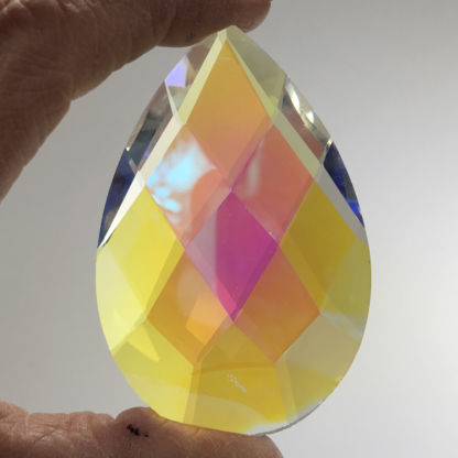 Teardrop Faceted Dichroic Jewel 50mm x 75mm - Y