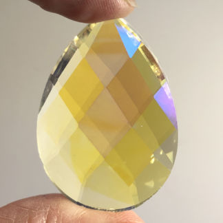 Teardrop Faceted Dichroic Jewel 32mm x 48mm - PY