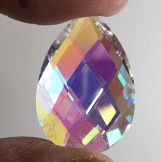 Teardrop Faceted Dichroic Jewel 32mm x 48mm - M