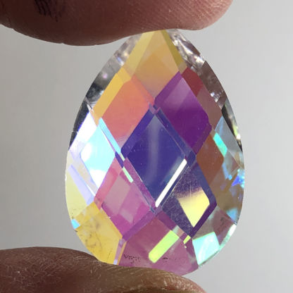 Teardrop Faceted Dichroic Jewel 32mm x 48mm - M