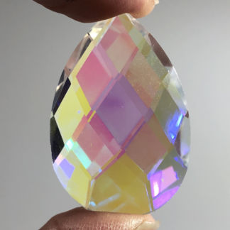 Teardrop Faceted Dichroic Jewel 25mm x 38mm - LM