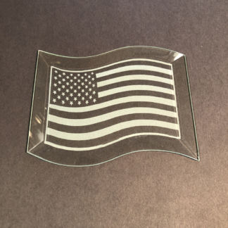 Etched Flag Glass Bevel