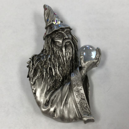 CF-CL9637 Pewter Merlin with Glass Ball