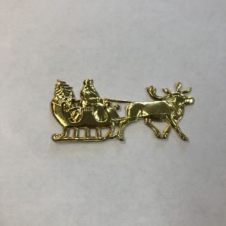 Brass Santa & Sleigh-H7602