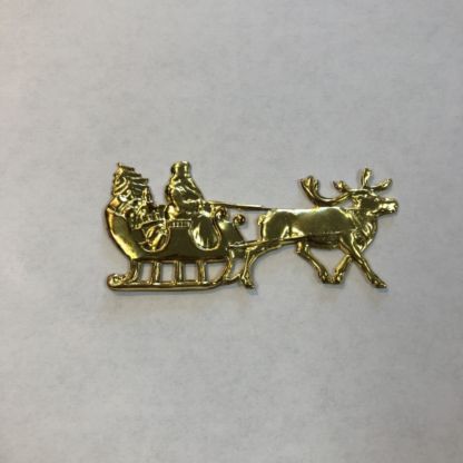 Brass Santa & Sleigh-H7602