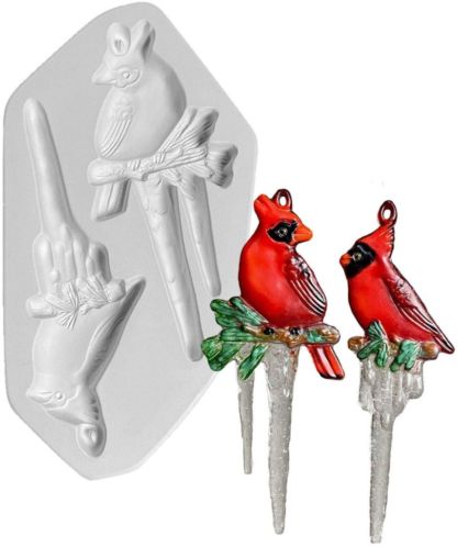 LF217 Cardinal Icicle Ornaments Mold - Image 2